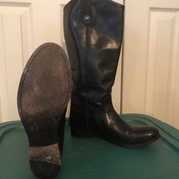 Black Leather Boots - Picture 2 of 8